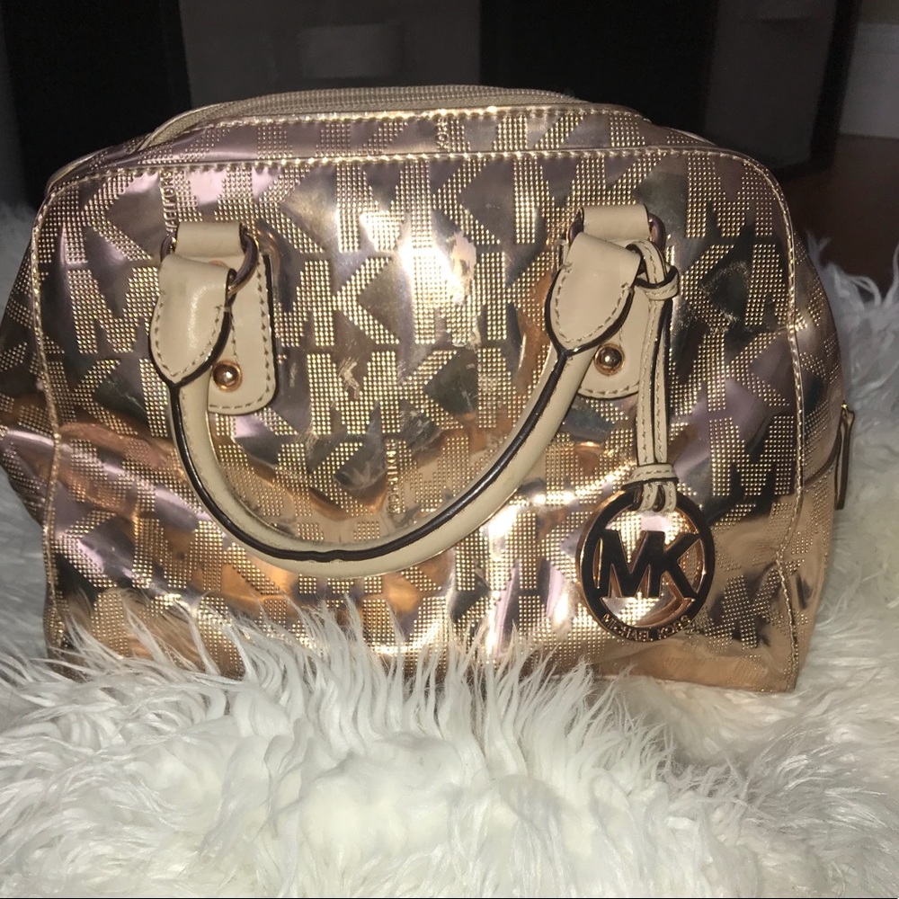 Mini Rose Gold Michael Kors Handbag